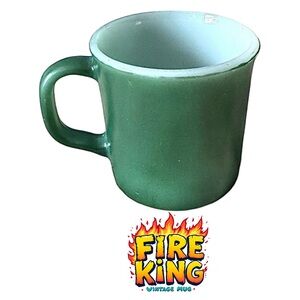 Vintage Fire King Oven Ware Jadeite Coffee Mug 3.5” “C” Handle Pre-Owned